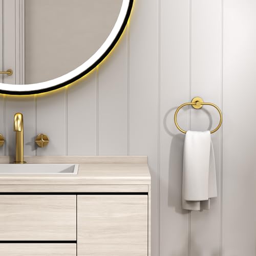 Brushed Gold Towel Ring