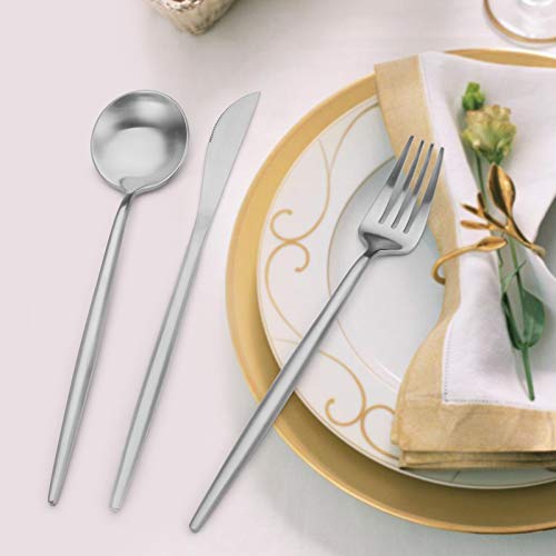 Matte Silverware Set for 12