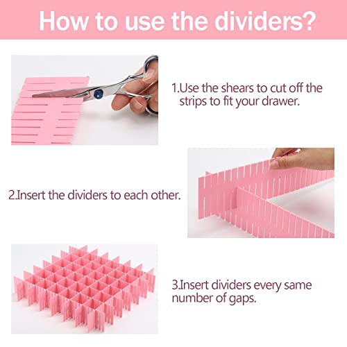 40Pcs Grid Drawer Dividers