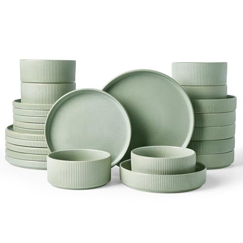 Star Stoneware Dinnerware Sets with Pasta Bowls (24 Count)