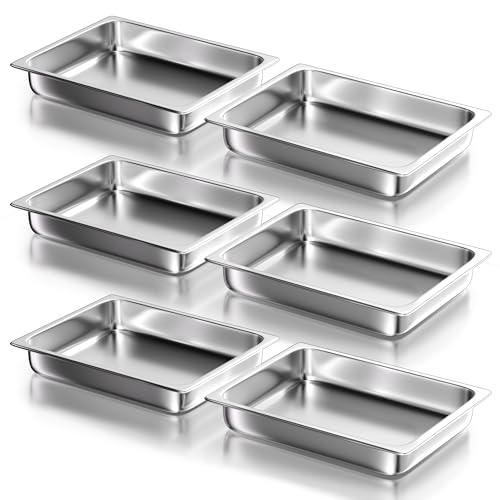 Stainless Steel Steam Table Hotel Pan Set 1 (6 Count)