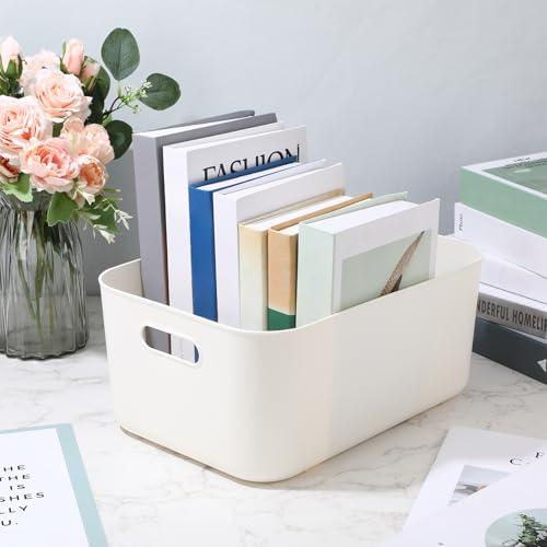 White Plastic Storage Bins (10 Count)