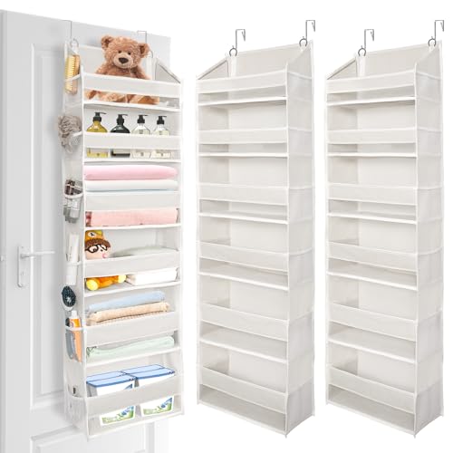 2 Pack Over The Door Organizer with 6 Large Pockets 12 Side Pockets (2 Count)