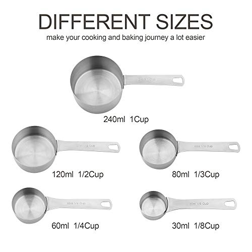 Stainless Steel Measuring Cups and Spoons Set