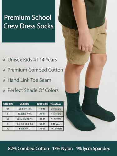 Unisex Kids Boys Girls Soft Cotton School Socks 4