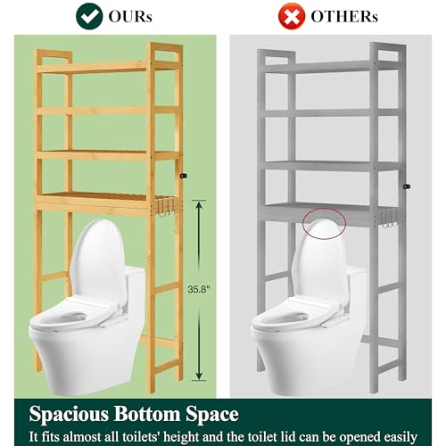 Bamboo Over The Toilet Storage Cabinet (4 Count)