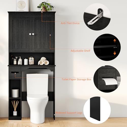 23.6 Inches Wide Toilet Rack with Over The Toilet Storage Cabinet