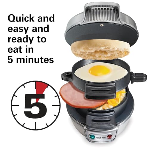 Breakfast Sandwich Maker with Egg Cooker Ring