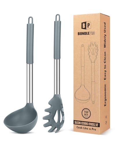 Silicone Soup Ladle and Pasta Spoon Set (2 Count)