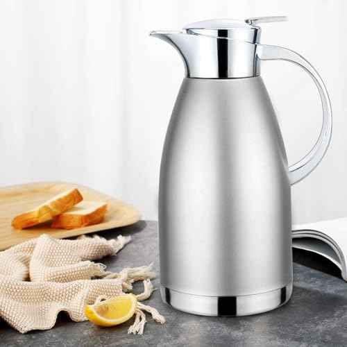 61oz Coffee Carafe Airpot Insulated Coffee Urn Stainless Steel Vacuum Thermal Pot Flask Dispenser for Coffee