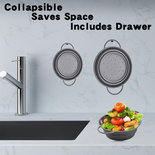 Silicone Collapsible Colander with Handle