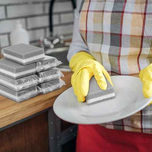 50 Pcs Individually Wrapped Sponges for Airbnb Apartment Gray (50 Count)