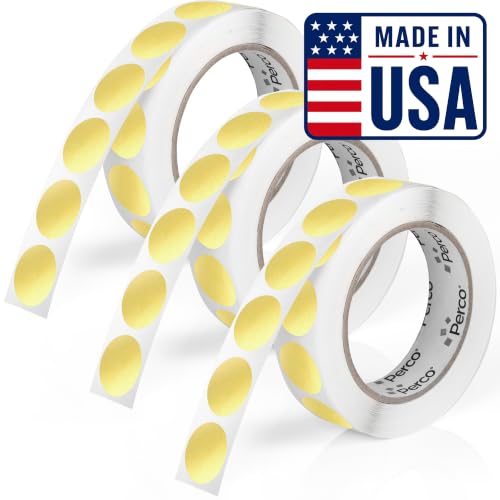Metallic Gold Perforated Round Circle Dot Sticker 1 (3 Count)