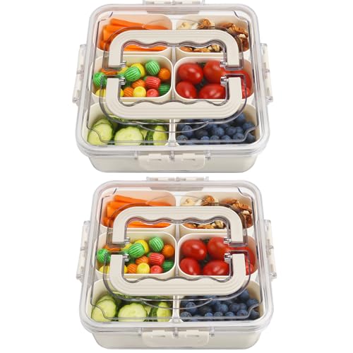 Small Snackle Box Snack Containers with Lids (2 Count)