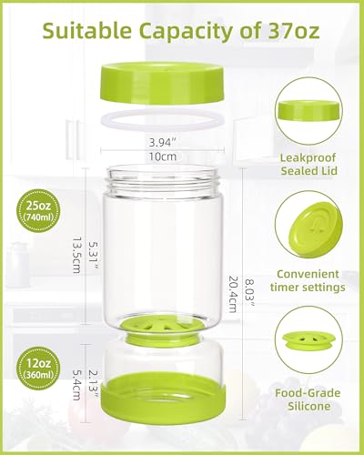 Pickle Jar with Strainer Flip