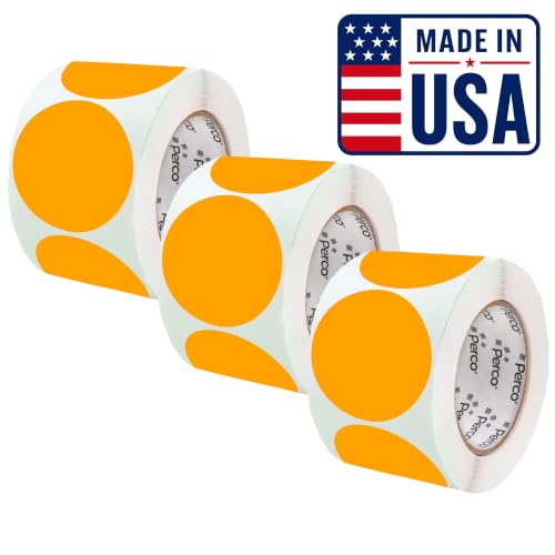 Neon Orange Perforated Round Circle Dot Sticker 4 (3 Count)