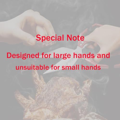 Heavy Duty Poultry Shears for Food with Black Ergonomic Handle