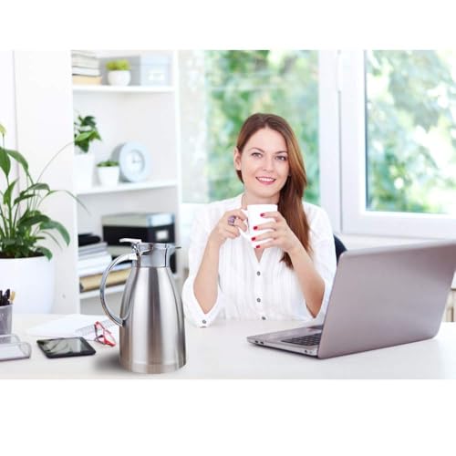 61oz Coffee Carafe Airpot Insulated Coffee Urn Stainless Steel Vacuum Thermal Pot Flask Dispenser for Coffee