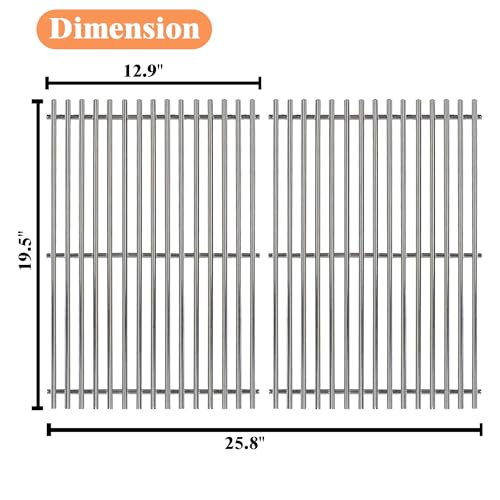 19.5" Stainless Steel Cooking Grates for Weber Genesis 300 Series