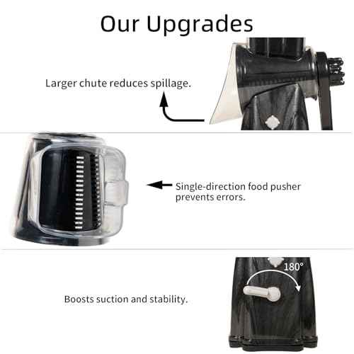 Upgrade Rotary Cheese Grater Shredder with Handle