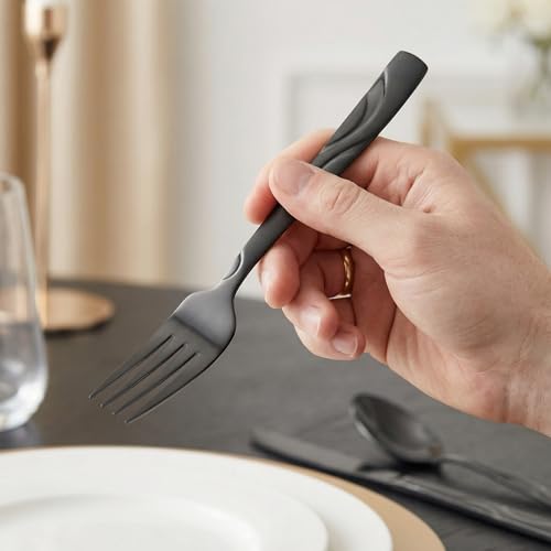 40 Piece Black Silverware Set for 8 (40 Count)