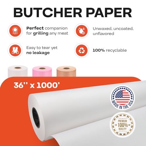 White Butcher Paper 36" x 12000" (3000 Sq Ft)