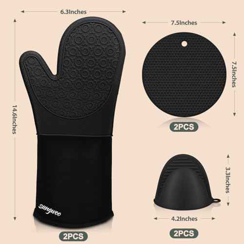Oven Mitts and Pot Holders Set (6 Count)