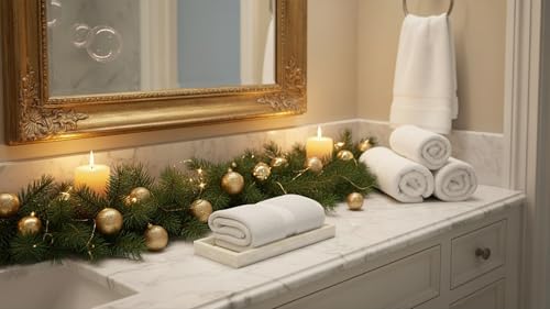 Set of 2 Mother of Pearl Bathroom Tray for Counter (2 Count)