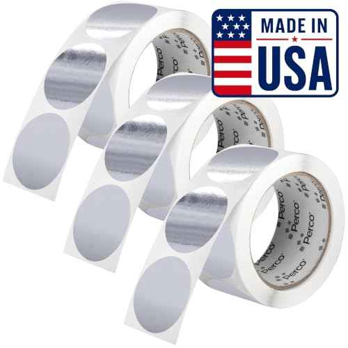 Metallic Silver Perforated Round Circle Dot Sticker 2 (3 Count)