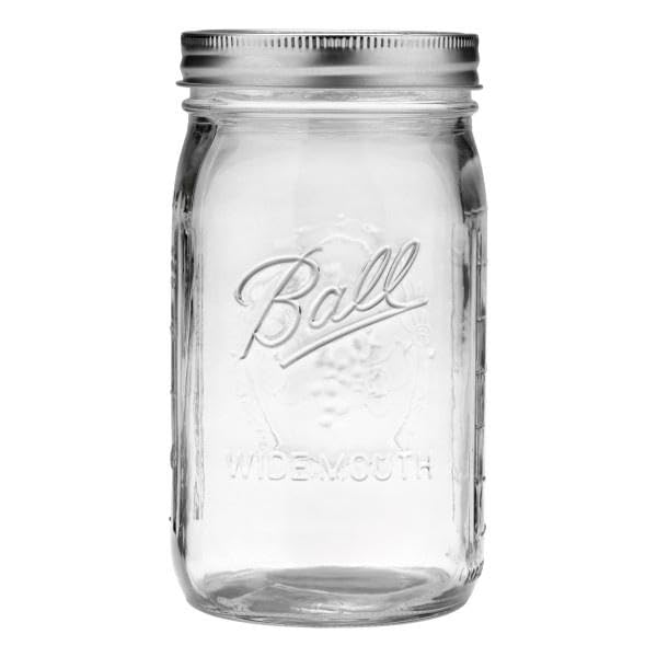 Wide Mouth Glass Mason Jars with Lids and Bands