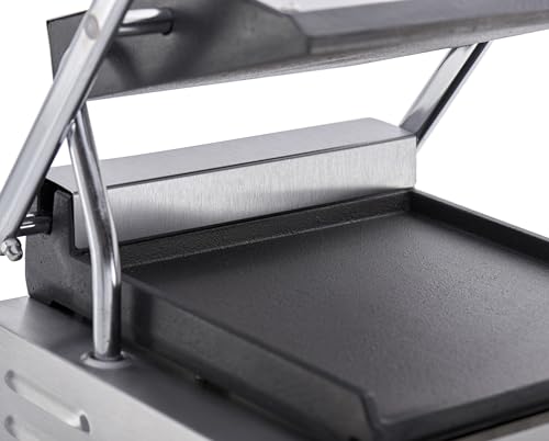Commercial Electric Panini Sandwich Grill with Smooth Plates