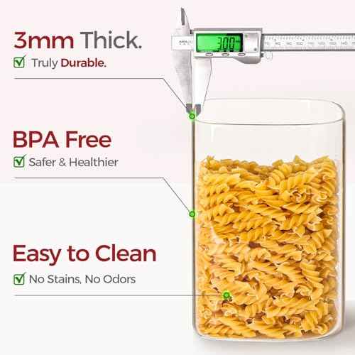 Glass Flour Containers with Lids 1 Gallon 2 Pack Pantry Organization (2 Count)