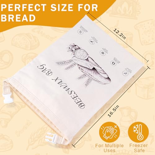 2 Pack Reusable Beeswax Bread Bags (2 Count)