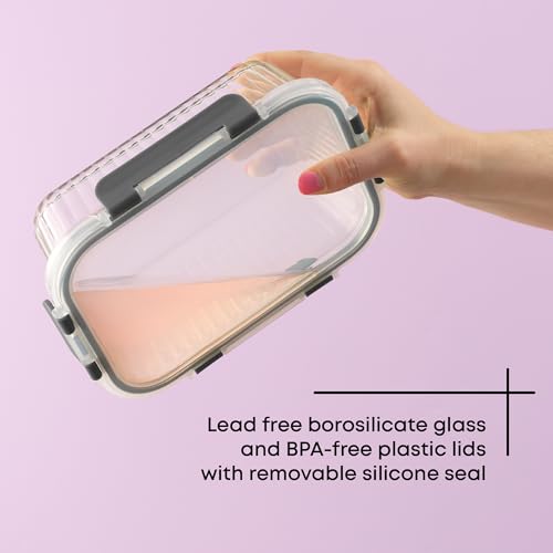 24pc Borosilicate Glass Storage Containers with Lids (24 Count)