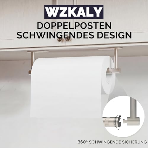 Brushed Nickel Paper Towel Holder Under Cabinet Self Adhesive