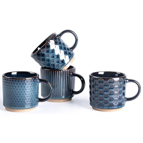 6 OZ Stackable Coffee Mugs Set of 4 (4 Count)