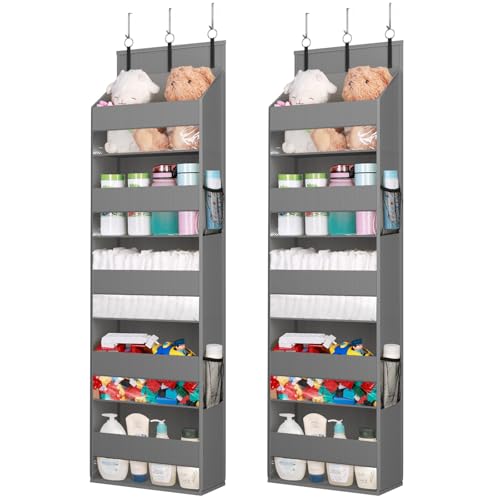 2 Pack Over the Door Organizer 5 Section Hanging Storage (2 Count)