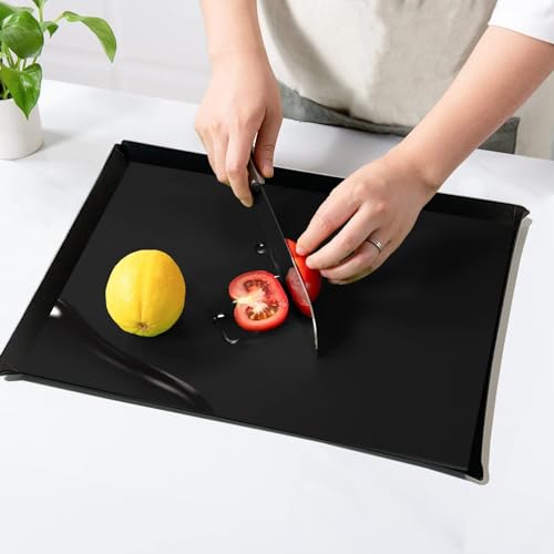 Flexible Plastic Cutting Boards Mats with Lip (3 Count)