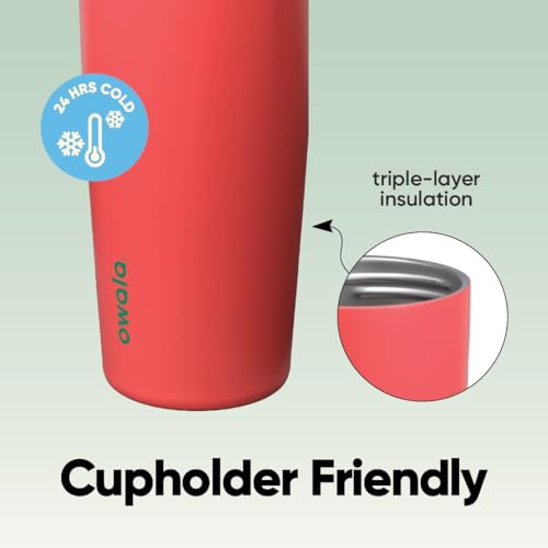 FreeSip Sway Stainless Steel Water Bottle 30 oz Strawberry Fields