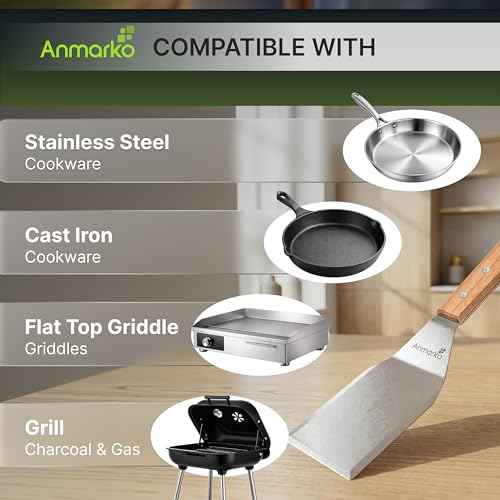 Professional Metal Spatula with Wooden Handle
