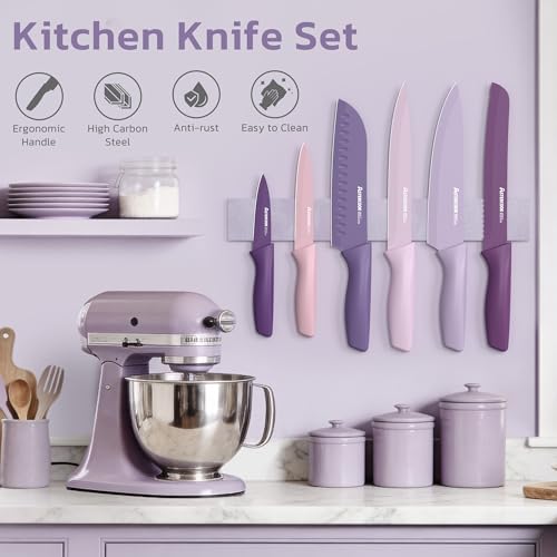 Knife Set 13 Pieces Kitchen Knives Set with Healthy Anti (13 Count)