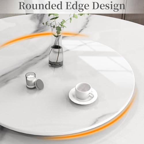 23.6" Lazy Susan for Table Top Sintered Stone Rotating Serving Tray for Dining Table