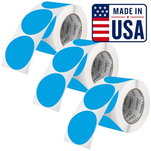Light Blue Perforated Round Circle Dot Sticker 3 (3 Count)