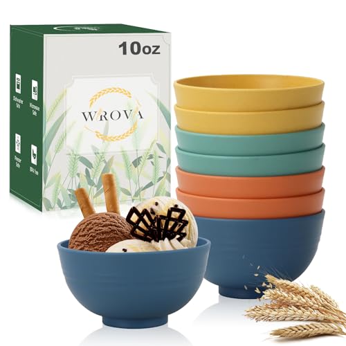wheat straw small bowls 10oz set of 8