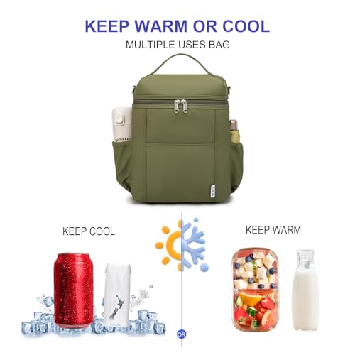 NOL Insulated Lunch Bags for Women Cooler Bag Lightweight Nylon Waterproof Lunch Box for Work