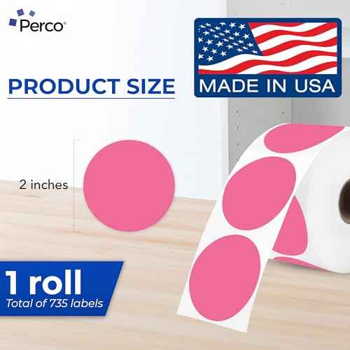 Bright Pink Thermal Labels (735 Count)