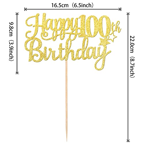1 PCS Happy 100th Birthday Cake Topper