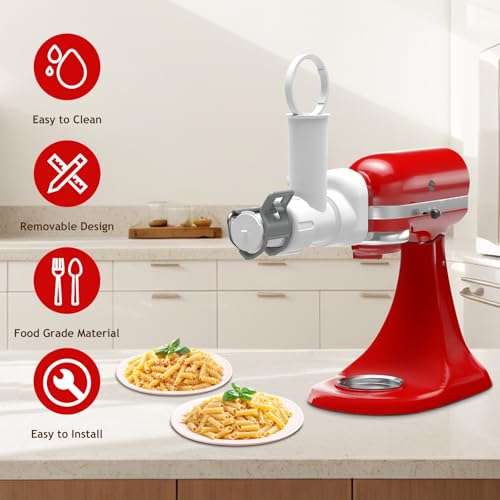 Pasta Maker Attachment for Kitchenaid Stand Mixer with 6 Different Shapes of Pasta Outlet