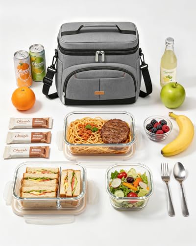Lunch Box for Men Women Insulated Lunch Tote Cooler Bag Lunchbox
