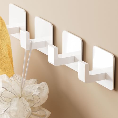 Square Self Adhesive Towel Hooks (4 Count)